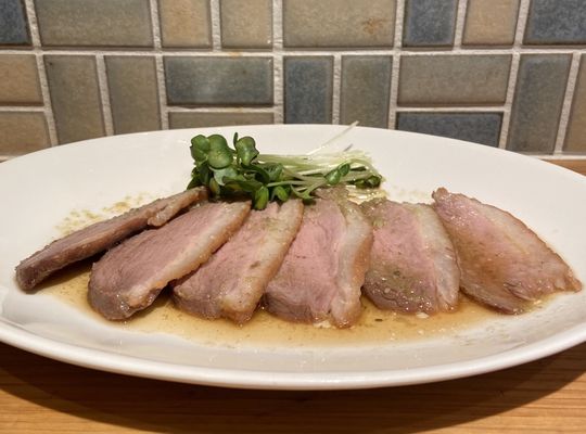 合鴨ロース　わさび醤油