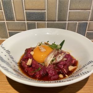 ミンククジラのユッケ‼️